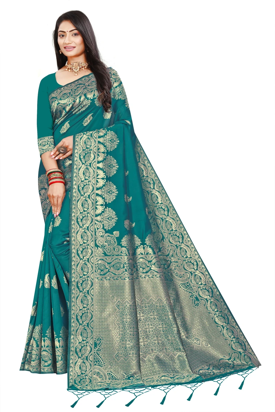 maharani couture Digital Print Kanjivaram Cotton Linen Saree 